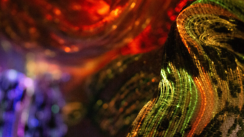 The artwork Andetag no. 38, further close-up of the textile weave.