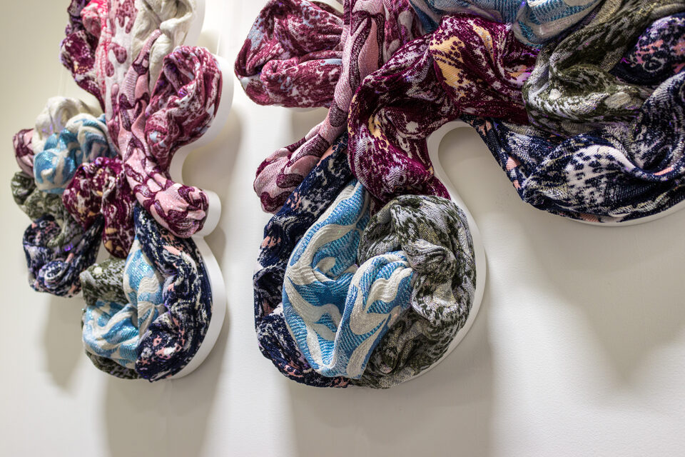 The artwork Andetag no. 40, alternative view of the textile sculpture.